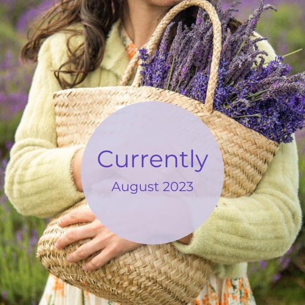 Woman holding Lavender