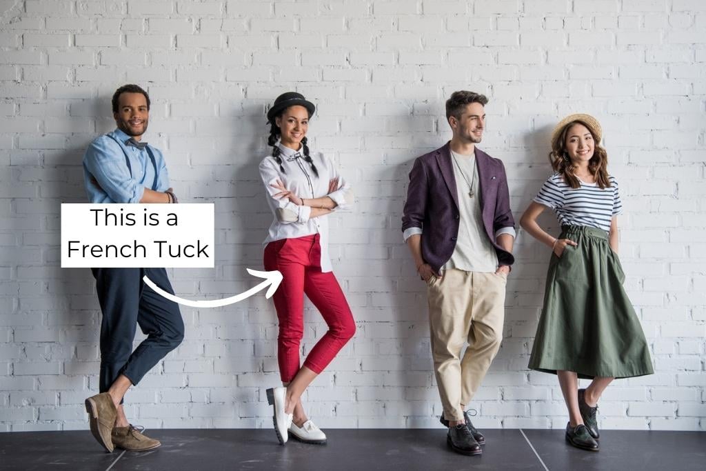 young fashionable people in French Tuck