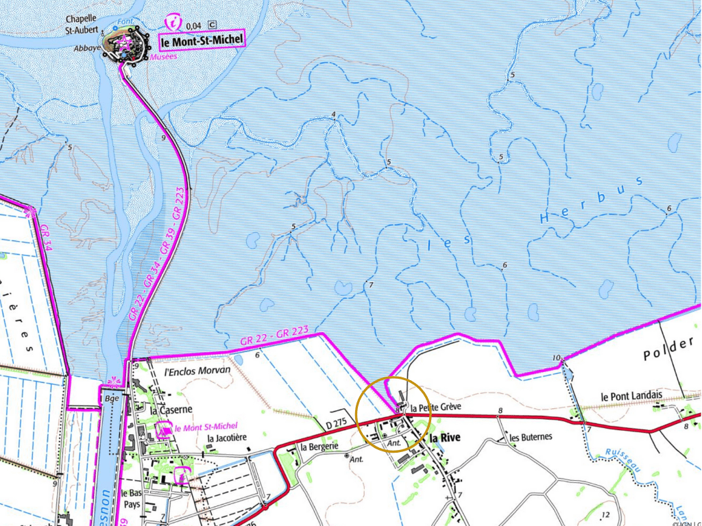 Sheep Farm to GR22 near Mont St Michel France